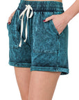 Linen Drawstring Shorts  Zenana Linen Cuffed Shorts – Jolie