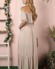 Off the Shoulder Flowy Maxi Dress - Online Only