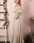 Off the Shoulder Flowy Maxi Dress - Online Only