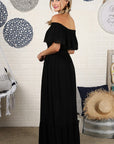 Off the Shoulder Flowy Maxi Dress - Online Only