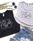 Iowa Line Font Bella Canvas Tank