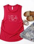 Iowa Line Font Bella Canvas Tank