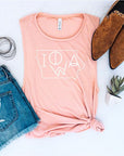 Iowa Line Font Bella Canvas Tank