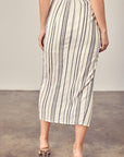 Mustard Seed Stripe Overlap Skort