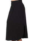 Zenana Plus Smocked Waist Maxi Skirt
