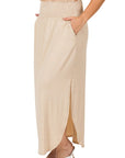 Zenana Plus Smocked Waist Maxi Skirt