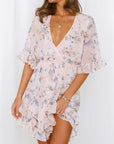 One and Only Collective Floral Printed Ruffled Mini Dress - Online Only