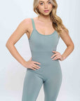 OTOS Active Seamless  Rib Romper Jumpsuit Set