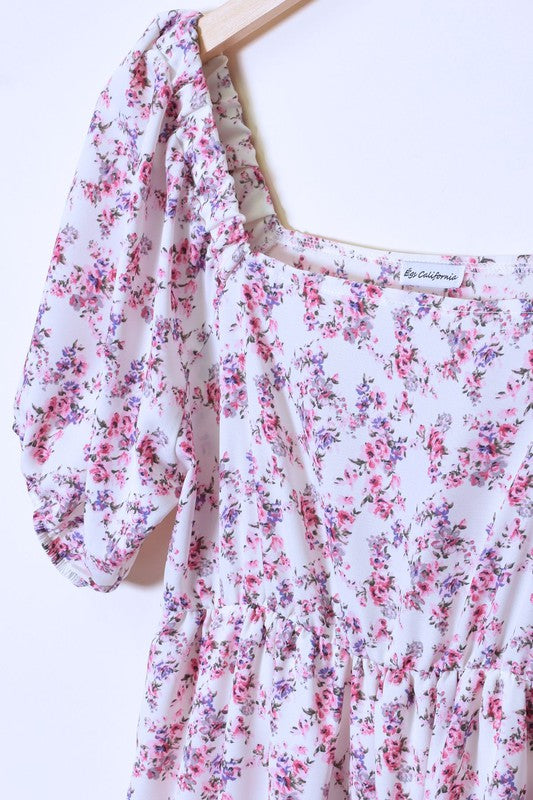 PLUS Ditsy Floral Square Neck Sundress