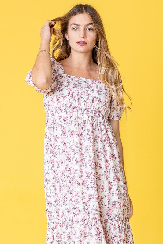 PLUS Ditsy Floral Square Neck Sundress