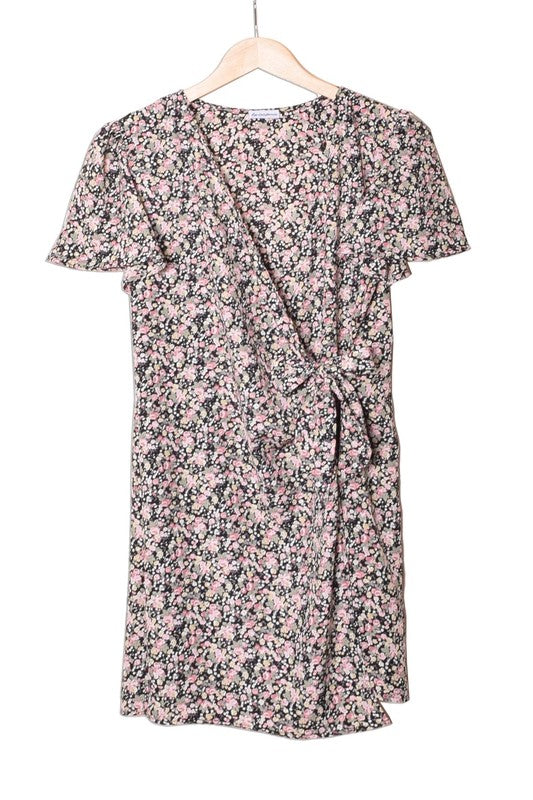 PLUS Ditsy Floral Wrap Dress