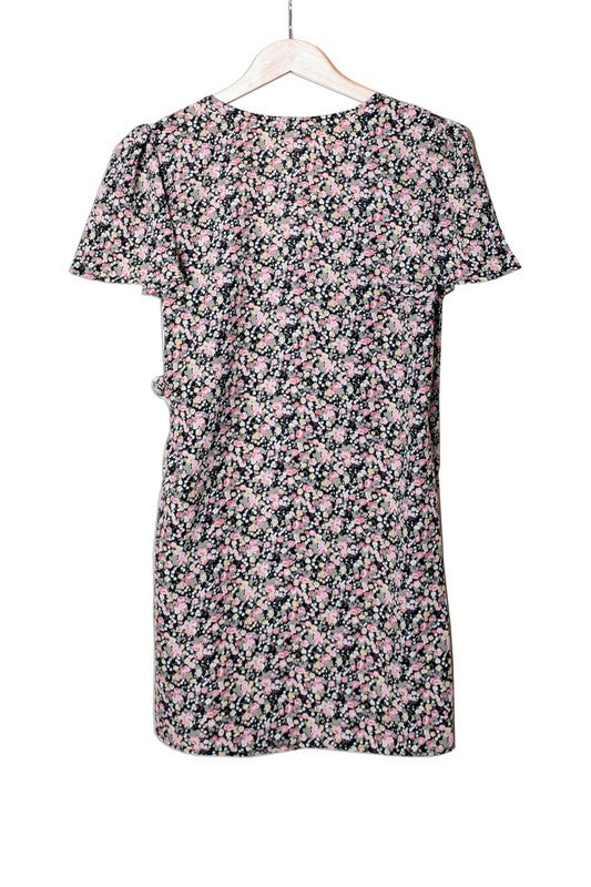 PLUS Ditsy Floral Wrap Dress