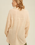 Listicle Soft Thermal Knit Shacket Top - Online Only