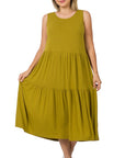 Zenana Plus Sleeveless Midi Dress - Online Only - My Pampered Life Seattle