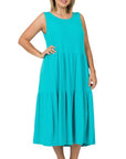 Zenana Plus Sleeveless Midi Dress - Online Only