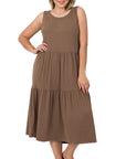 Zenana Plus Sleeveless Midi Dress - Online Only - My Pampered Life Seattle