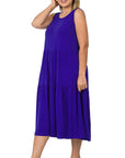 Zenana Plus Sleeveless Midi Dress - Online Only