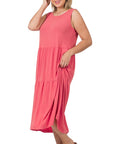 Zenana Plus Sleeveless Midi Dress - Online Only - My Pampered Life Seattle