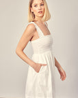 Smocked Ruffle Detail Dress - Online Only