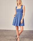 Smocked Ruffle Detail Dress - Online Only