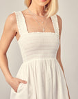 Smocked Ruffle Detail Dress - Online Only