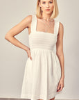 Smocked Ruffle Detail Dress - Online Only