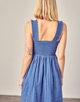 Smocked Ruffle Detail Dress - Online Only