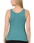 Zenana Rayon Ribbed Tank Top - Online Only