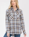 BOYFRIEND Fit Checker Plaid Flannel Long Sleeve