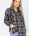 BOYFRIEND Fit Checker Plaid Flannel Long Sleeve