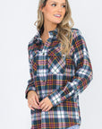 BOYFRIEND Fit Checker Plaid Flannel Long Sleeve