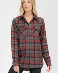BOYFRIEND Fit Checker Plaid Flannel Long Sleeve