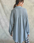 Listicle Soft Thermal Knit Shacket Top - Online Only