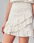 Do + Be Collection Eyelet Ruffle Skirt