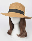 Iconic Bee Accent Straw Fedora Hat