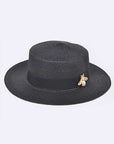 Iconic Bee Accent Straw Fedora Hat