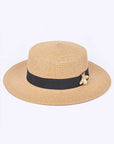 Iconic Bee Accent Straw Fedora Hat