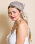 Bohemian Floral Lace Headscarf