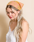 Bohemian Floral Lace Headscarf