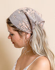 Bohemian Floral Lace Headscarf