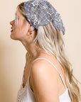 Bohemian Floral Lace Headscarf