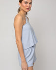 Gilli Sleeveless One Shoulder Layered Top Romper