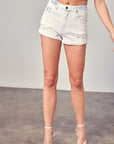 Mustard Seed Destroyed Detail Denim Shorts