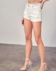 Mustard Seed Destroyed Detail Denim Shorts