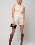 Gilli Elastic Waist Front Pocket Roll-Up Shorts - Online Only