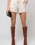 Gilli Elastic Waist Front Pocket Roll-Up Shorts - Online Only