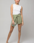 Gilli Elastic Waist Front Pocket Roll-Up Shorts - Online Only