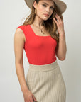 Gilli Cap Sleeve Square Neck Bodysuit