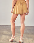 Mustard Seed Fringe Trim Hem Shorts