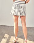 Mustard Seed Stripe Print Skort - Online Only